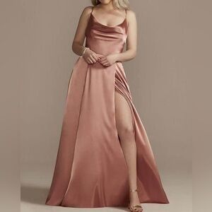 Charmeuse Cowl Dress